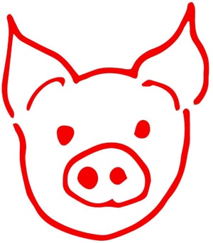 doodled picture of pork